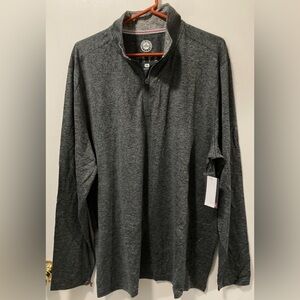 Flag & Anthem MadeFlex Men's Quarter Zipper Charcoal Heather Sweater Size XL NWT